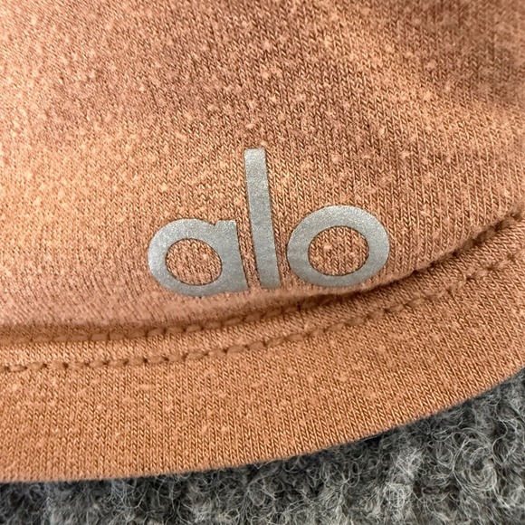 Alo Yoga Ribbed Bra Top Copper Rust Womens Small Strappy Back Cropped Activewear - Picture 5 of 6